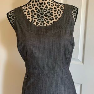 Calvin Klein Gray Sleeveless Scoop Neck Dress.